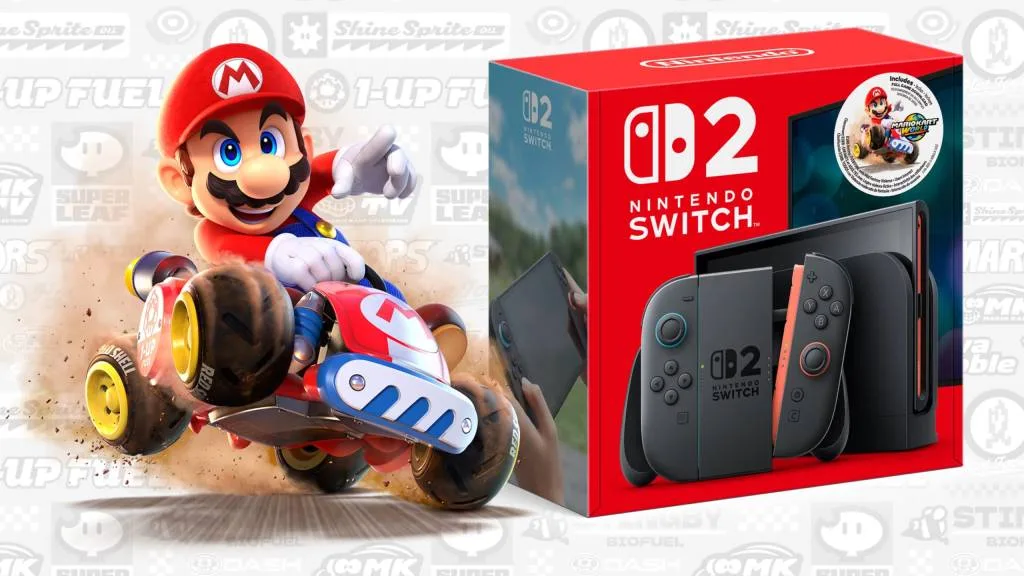 Consola Nintendo Switch 2 OLED en manos de un jugador, con pantalla vibrante y Joy-Cons